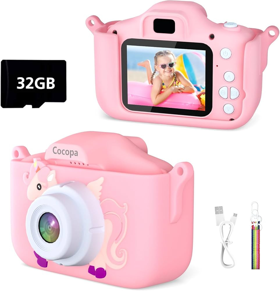 Cocopa Kids Camera Digital Camera for 3-12 Year Old Girls,1080P HD Video Camera for Kids with 32G... | Amazon (UK)