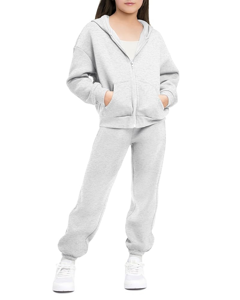 Stelle Girls Athletic Sweatsuit 2 Pieces Sweatshirts and Pant Long Sleeve Zip Up with Pockets Out... | Amazon (US)