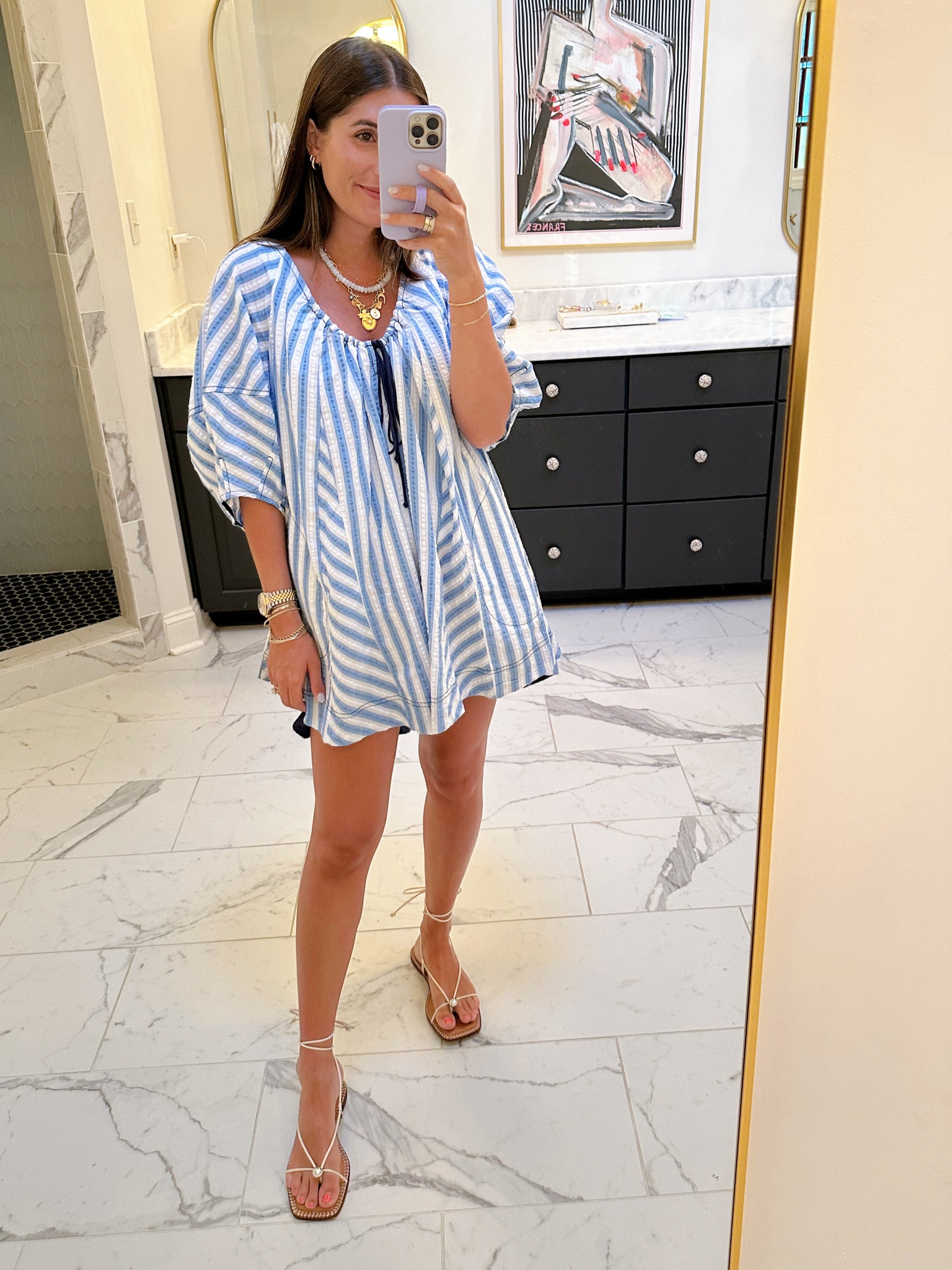 Casual look for dinner tonight 🩵 wearing a small! 

#LTKSaleAlert #LTKSeasonal #LTKFindsUnder100