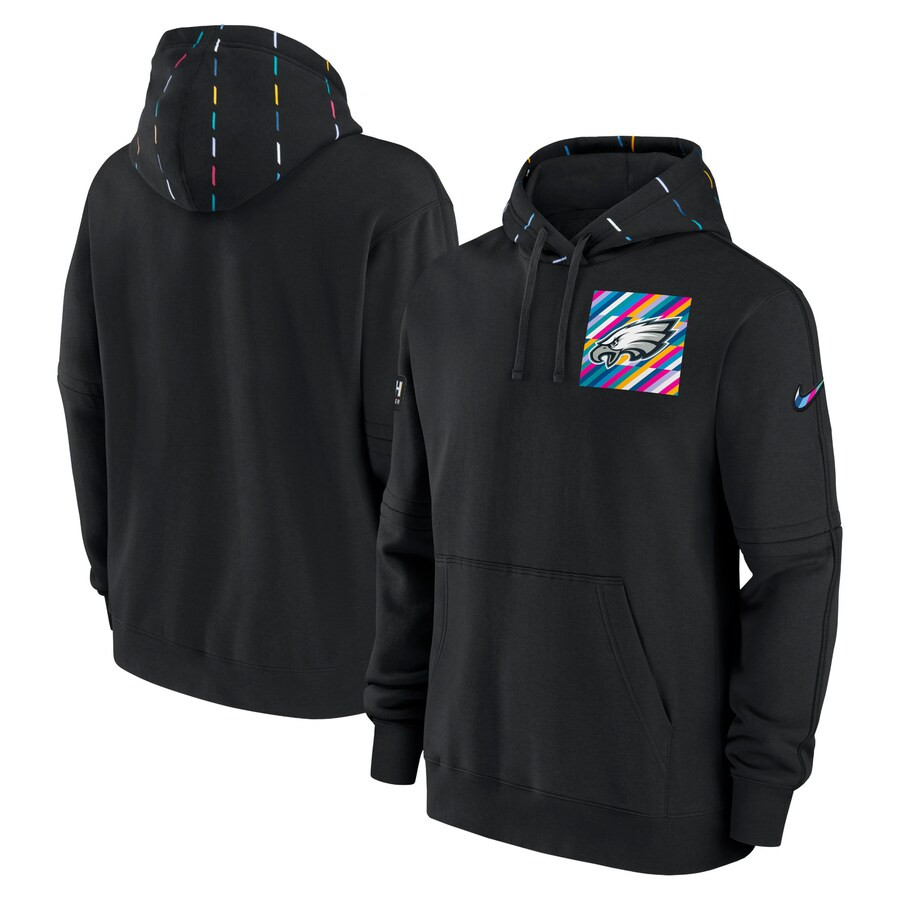 Philadelphia Eagles Nike 2023 NFL Crucial Catch Club Pullover Hoodie - Black | Fanatics