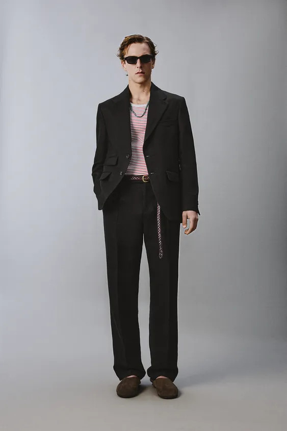 T-SHIRT SANS MANCHES JACQUARD RAYURES X AARON LEVINE | Zara FR