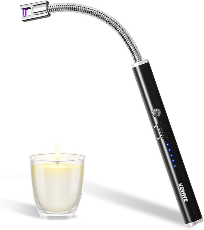 VEHHE Candle Lighter, Electric Rechargeable Arc Lighter with LED Battery Display Long Flexible Ne... | Amazon (US)
