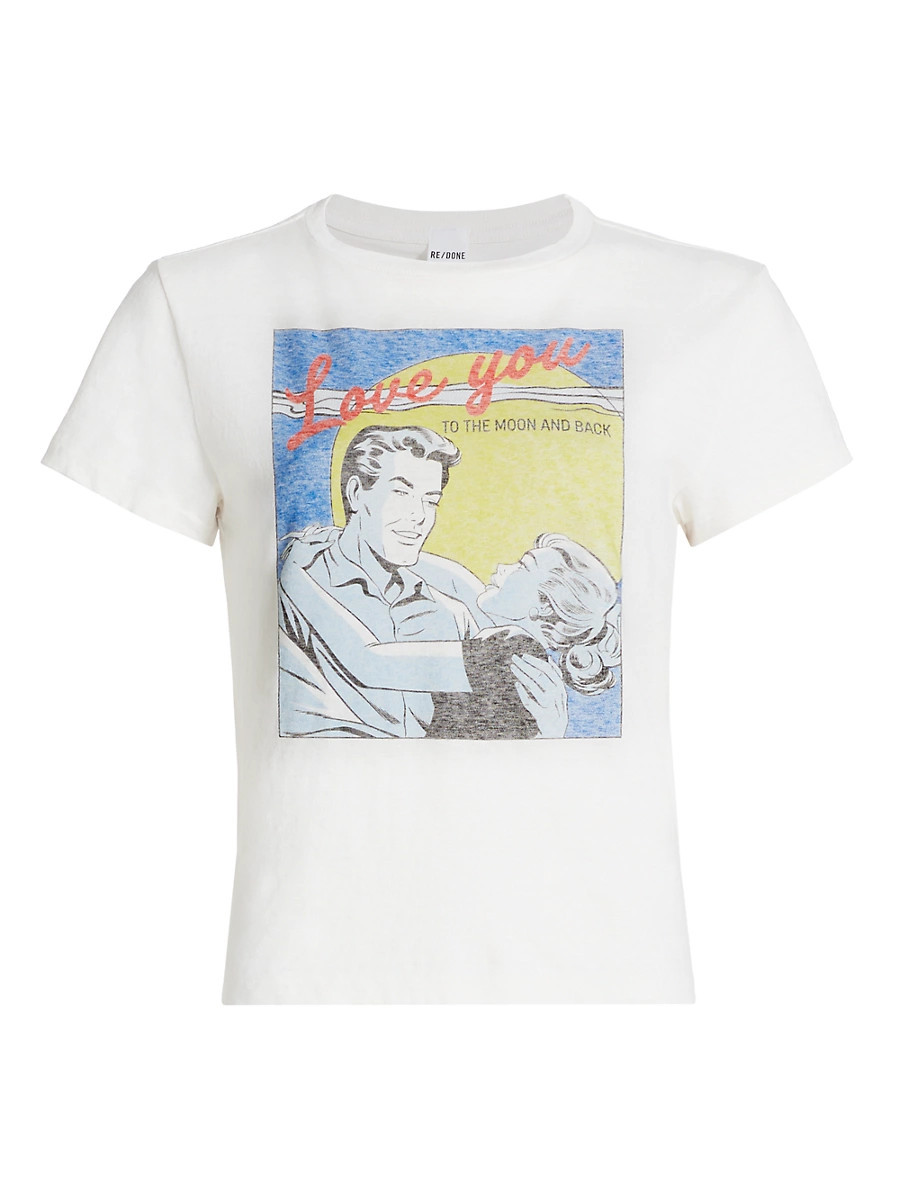 Women's To The Moon Graphic T-Shirt - Vintage White - Size Medium | Saks Fifth Avenue