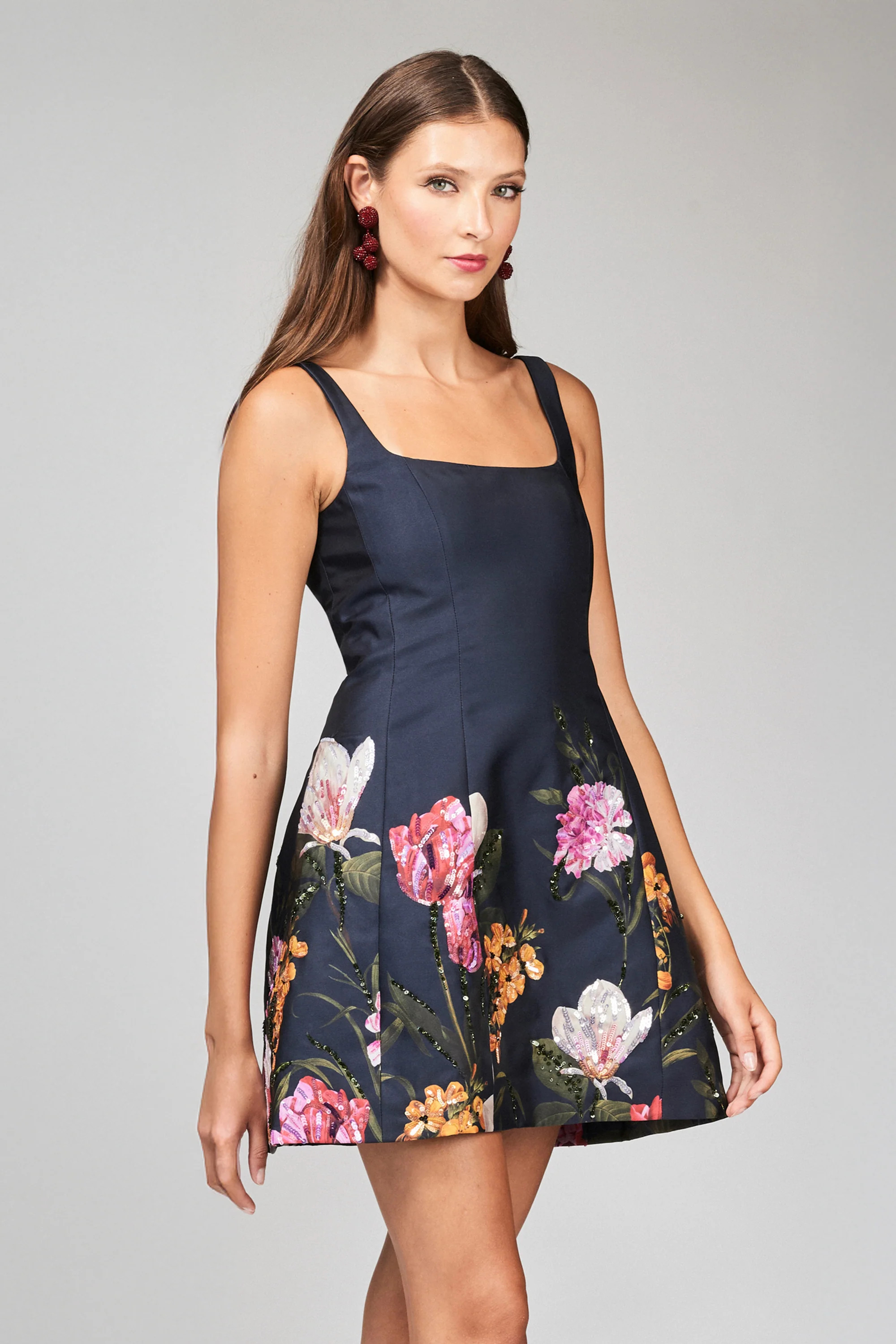 CAROLINE DRESS - DARK MIDNIGHT GARDEN | Sachin and Babi