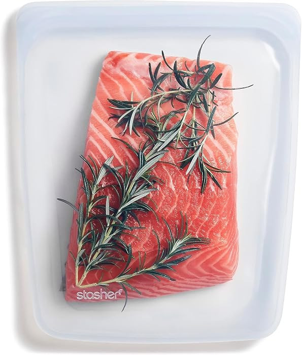 Stasher Silicone Reusable Food Storage Bag, Half Gallon Silicone Bag, Meal Prep, Reusable Freezer... | Amazon (US)