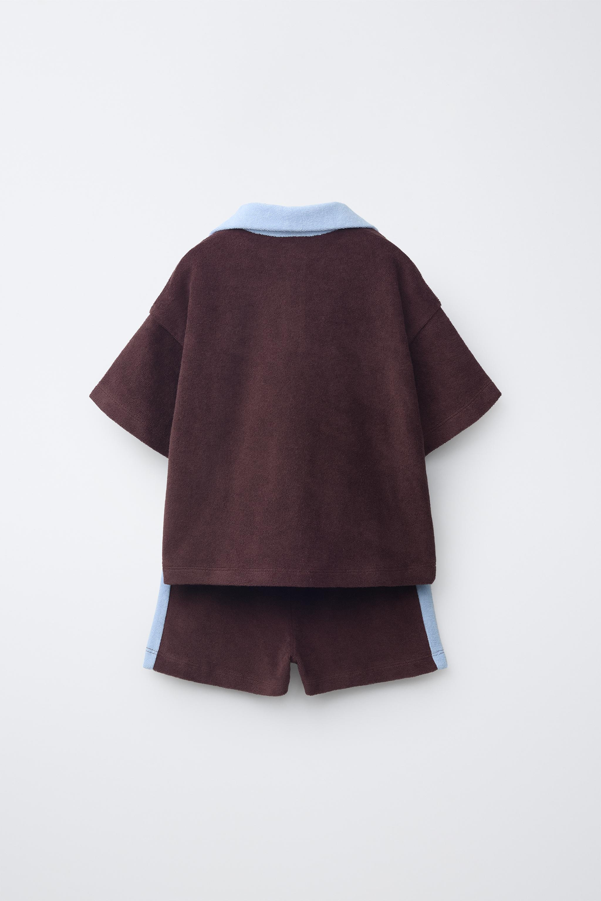 TOWEL EFFECT POLO SHIRT AND BERMUDA SET | Zara US