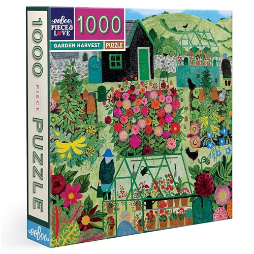 eeBoo Garden Harvest 1000 Piece Square Jigsaw Puzzle, 23" x 23" | Amazon (US)