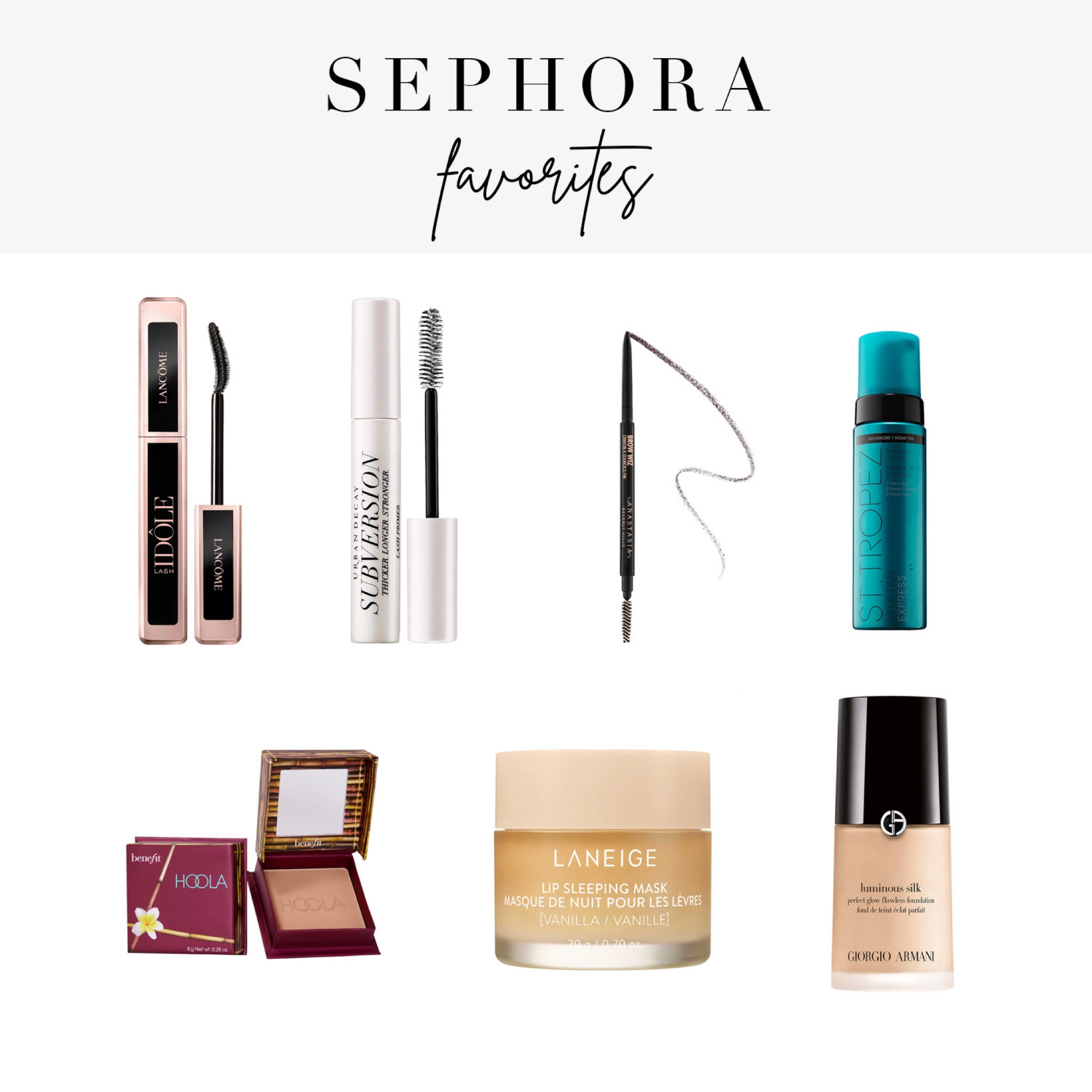 Sephora Savings Event - these are my favorites from Sephora that I use regularly and LOVE!

Sephora, best bronzer, best mascara, eyelash primer, makeup sale, best self tanner, bronzer
#sephora #sephorasale #sale #makeup #bestmakeup #bestmascara #mascara #armani #selftanner #tanner #bestselftanner #bronzer #lips

#LTKbeauty #LTKGiftGuide #LTKsalealert