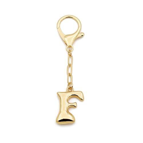 TTYY Initial Keychain For Women Handbag Charms Backpack Car Keyring for Sister Besties Mom Gold Letter Keychain (Gold-F) | Amazon (US)