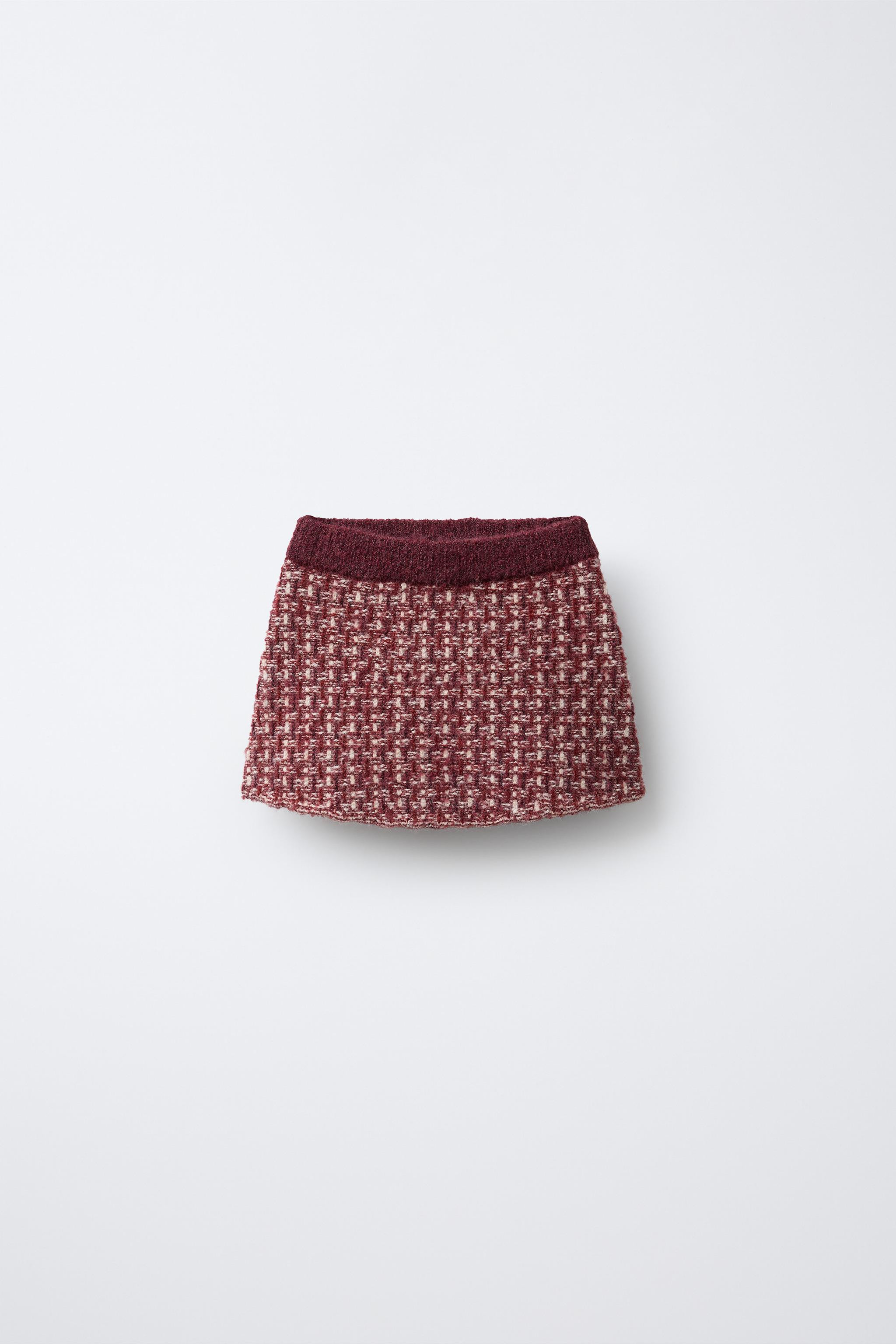 PLAID KNIT SKIRT | Zara US