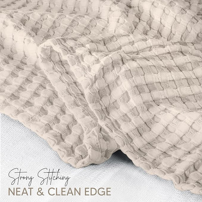 Utopia Bedding Khaki 100% Cotton Waffle Blanket 300 GSM [Queen - 90x90 Inch] Soft Lightweight Bre... | Amazon (US)