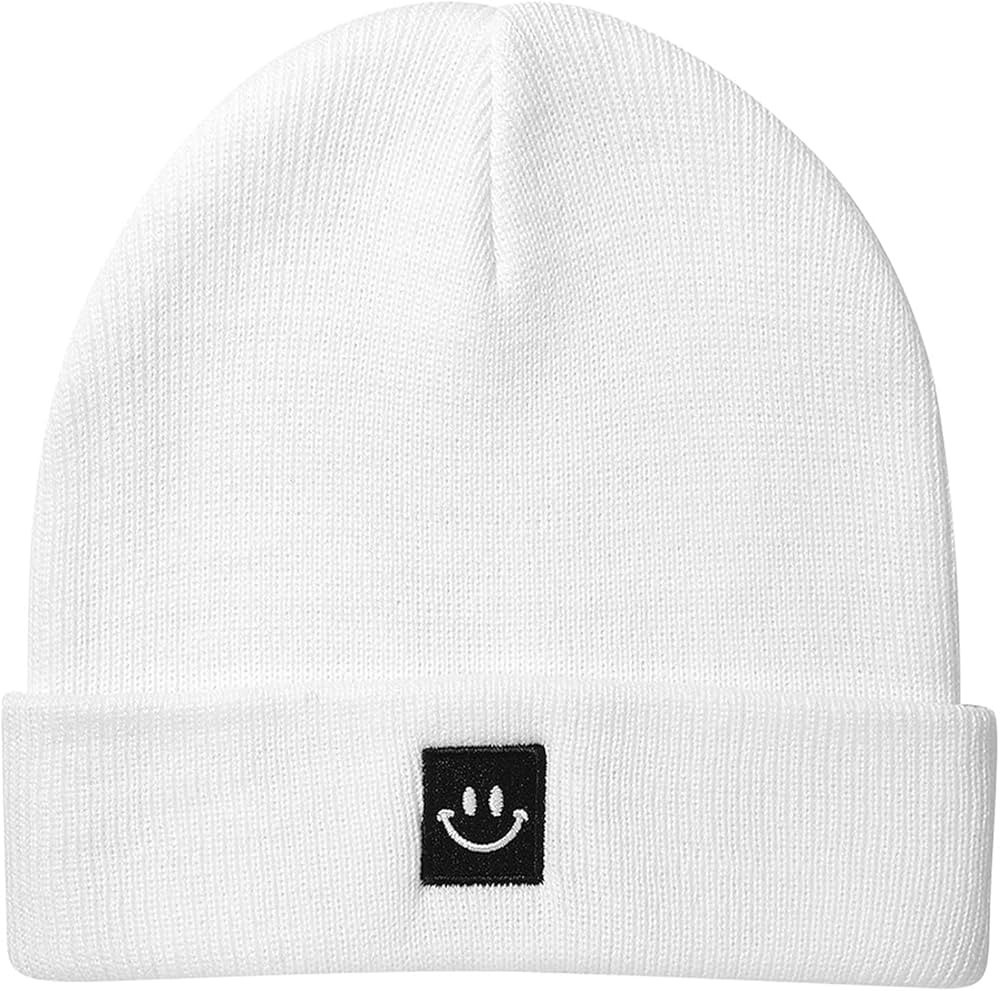 Paladoo Baby Beanie Knit Ski Hat with Cute Smiley Face for Girls Boys 0-8 Years | Amazon (US)