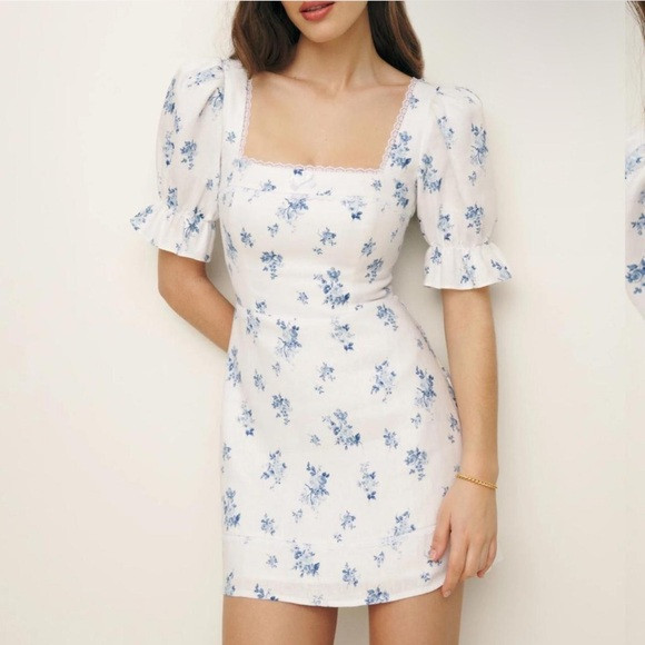 Reformation Evianna Linen Mini Dress | Poshmark