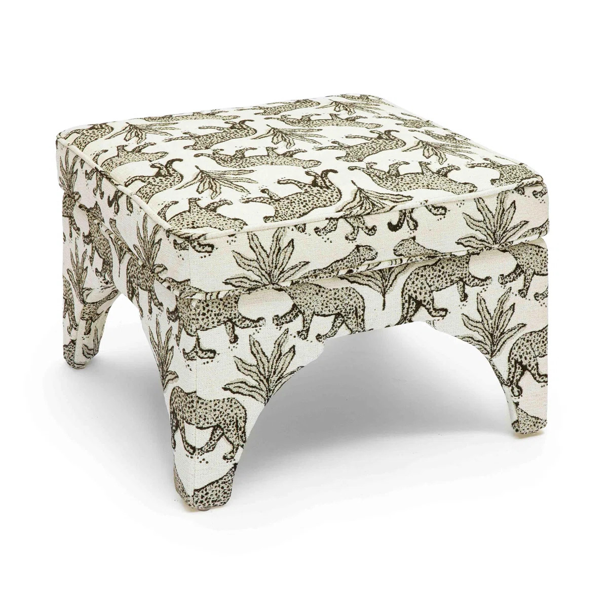 Raji Leopard Jacquard Ottoman | Wayfair North America