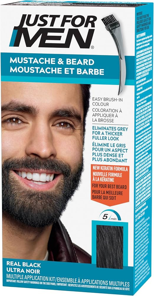 Just For Men Mustache & Beard, Beard Dye for Men with Brush Included for Easy Application, With B... | Amazon (CA)