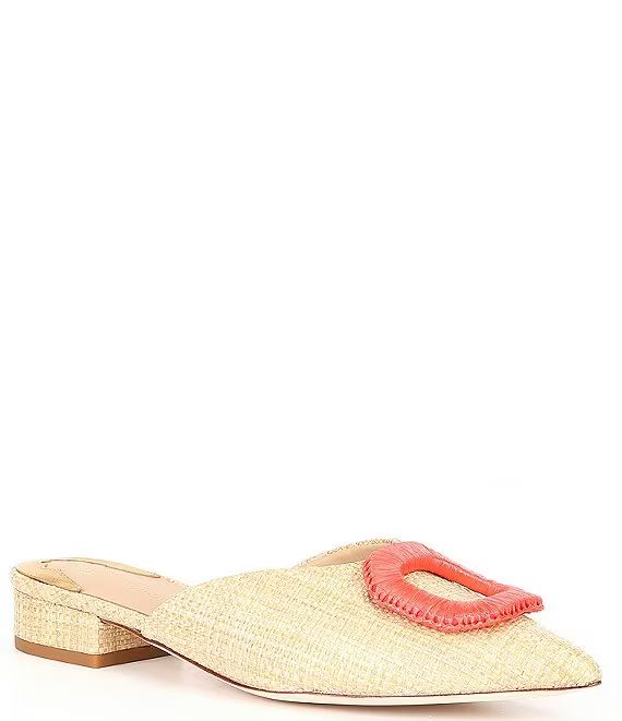 x Jennifer Sumko Neuchatel Woven Raffia Mules | Dillard's