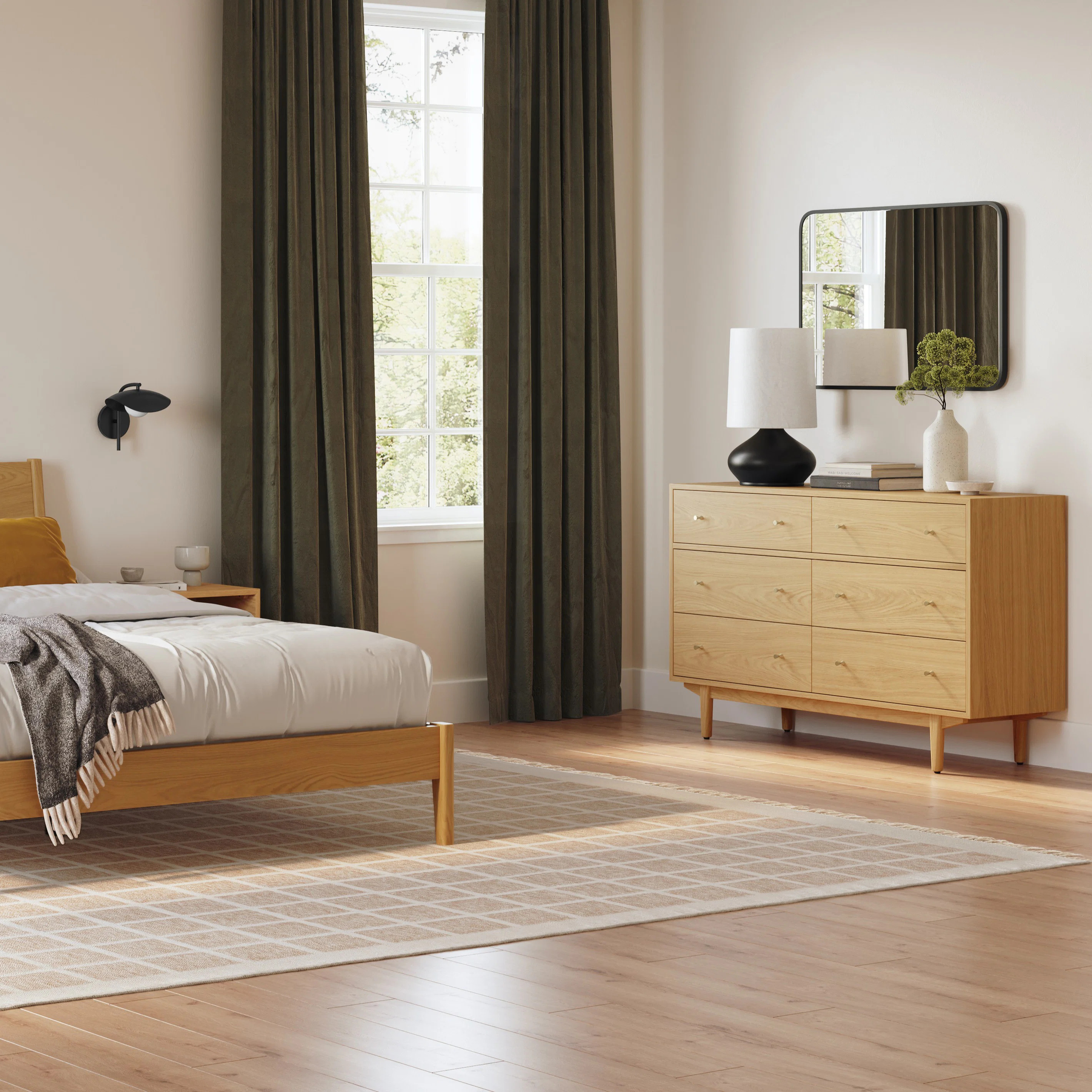 Cooper 6-Drawer Double Dresser - Natural Oak | Article