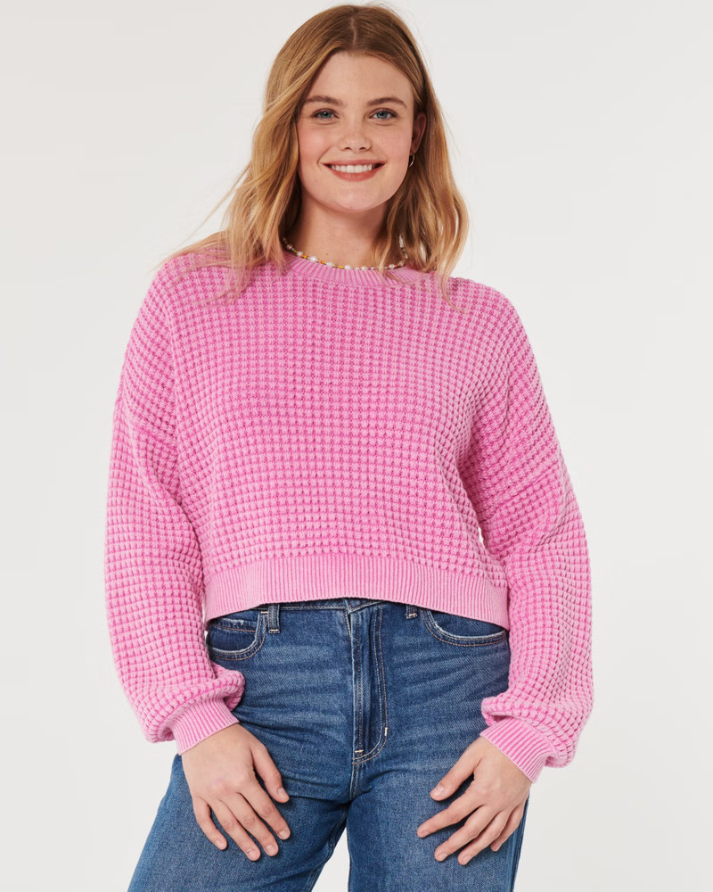 Easy Waffle Crew Sweater | Hollister (US)