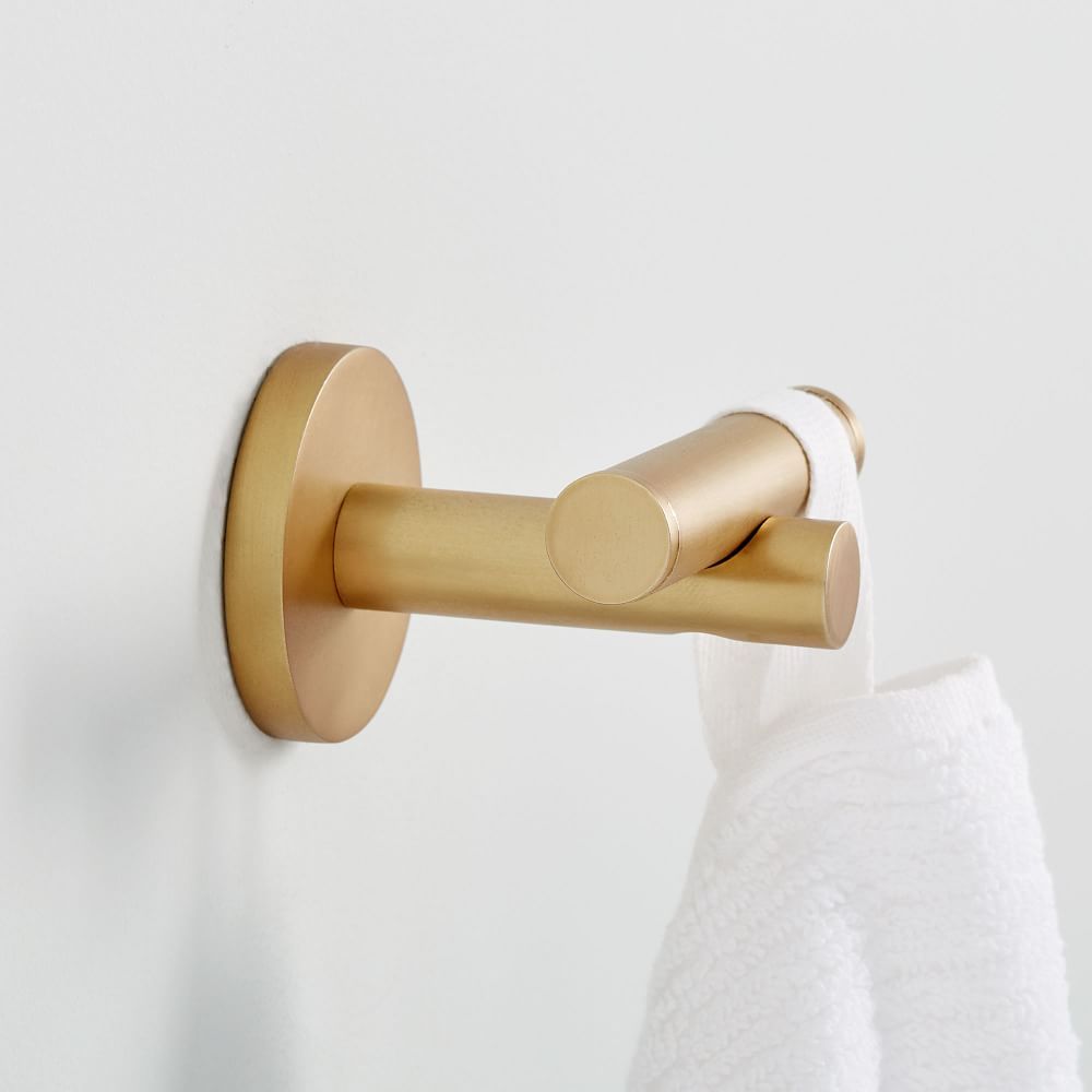 Modern Overhang Bathroom Hardware - Antique Brass | West Elm (US)