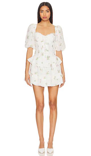 Kinsley Mini Dress in White | Revolve Clothing (Global)