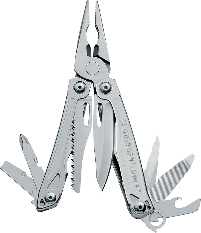 LEATHERMAN, Sidekick Pocket Size Multitool with Spring-Action Pliers and Saw, Stainless Steel wit... | Amazon (US)