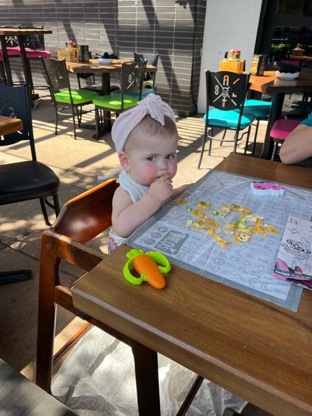 Disposable splat mats and placemats for baby / toddler at restaurants doing BLW or eating! 🤍 easy clean up! 

#LTKbaby #LTKunder50