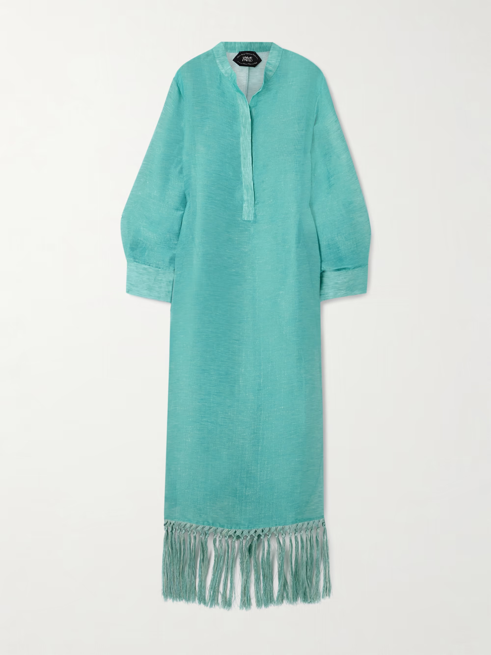 Bahamas fringed linen-blend maxi dress | NET-A-PORTER (US)
