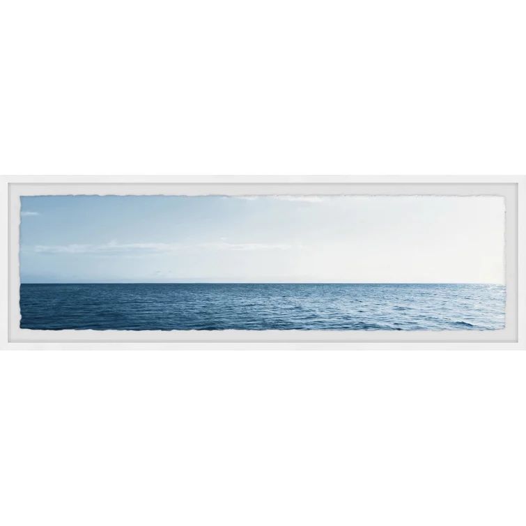 Wide Blue Sea Framed On Paper by Marmont Hill Print | Wayfair North America