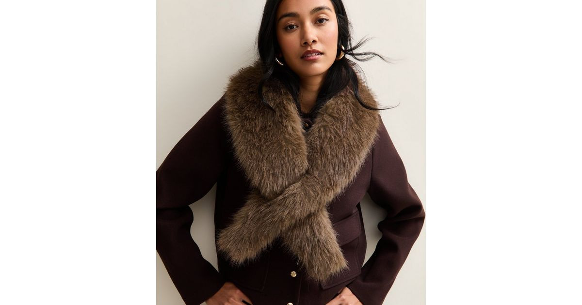Mink Faux Fur Stole Scarf | New Look | New Look (UK)