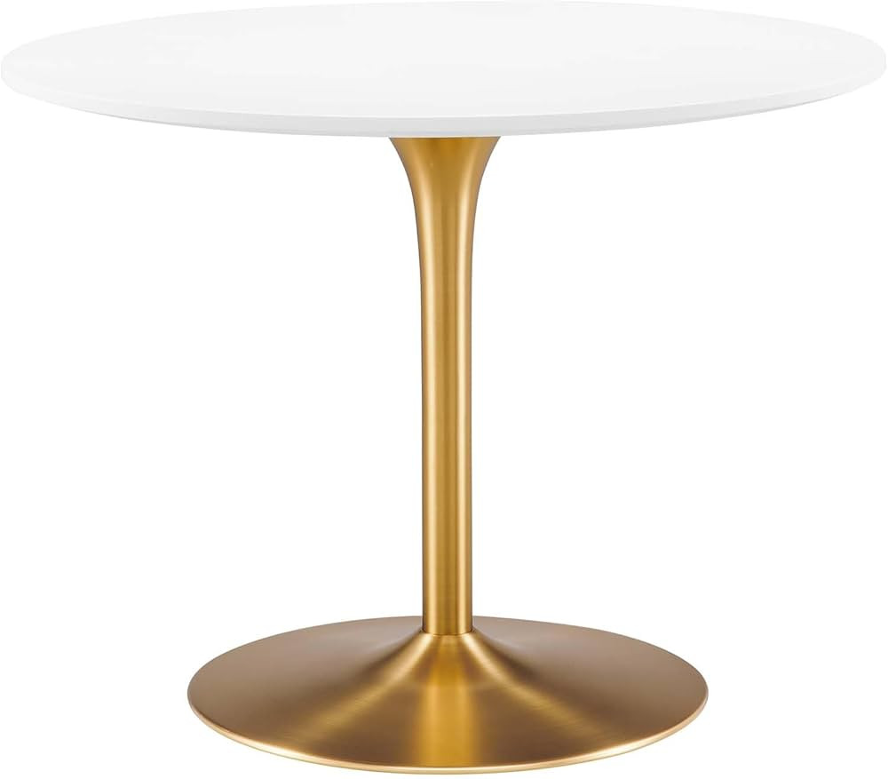 Modway EEI-6313-WHI-GLD Pursuit - Mesa de comedor de 40 pulgadas, oro blanco | Amazon (US)