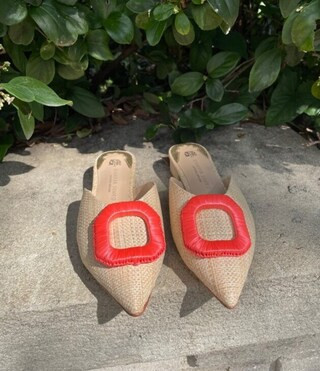 x Jennifer Sumko Neuchatel Woven Raffia Mules | Dillard's