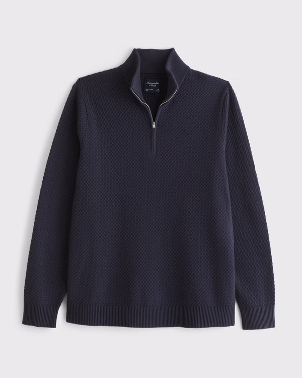 Cable Quarter-Zip Sweater | Abercrombie & Fitch (US)