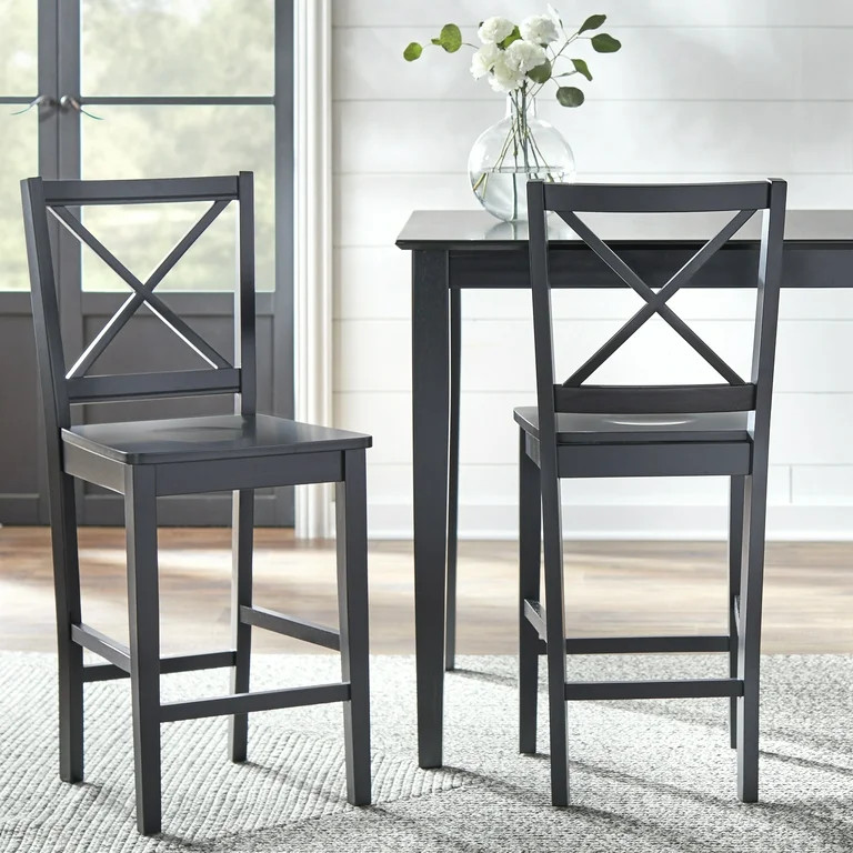 TMS Virginia Cross-Back 30" Bar Stool, Set of 2, Multiple Colors - Walmart.com | Walmart (US)