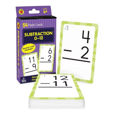 Subtraction 0 To 12 Flash Cards (Hardcover) | Target