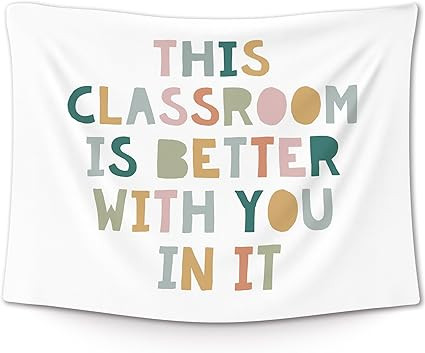 XLDLIOO Boho Classroom Tapestry, Boho Classroom Decor, This Classroom Is Better With You in It Ki... | Amazon (US)