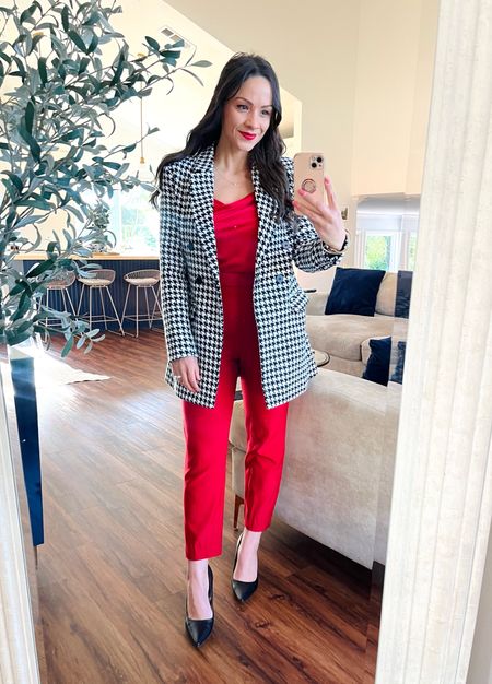 Who says workwear has to be boring? ❤️

This houndstooth blazer is the perfect addition to your wardrobe, whether you're heading to the office or out for a date night! 

Use promo code NICOLESUITESTYLES for a fabulous 20% OFF. #VICIAmbassador

#LTKstyletip #LTKfindsunder100 #LTKSeasonal