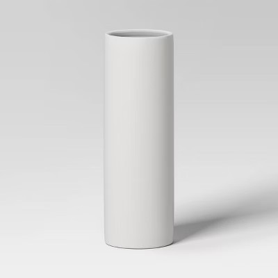 Ceramic Cylinder Decorative Vase White - Room Essentials™ | Target