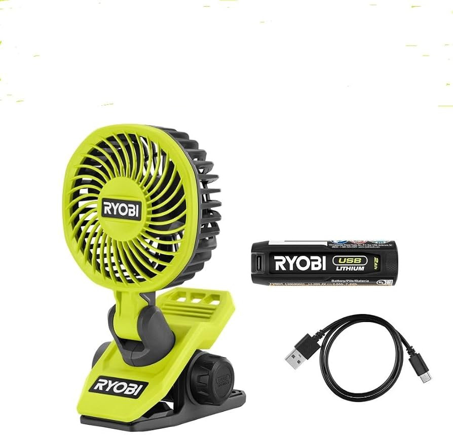 RYOBI USB Lithium Clamp Fan Kit (Renewed) | Amazon (US)