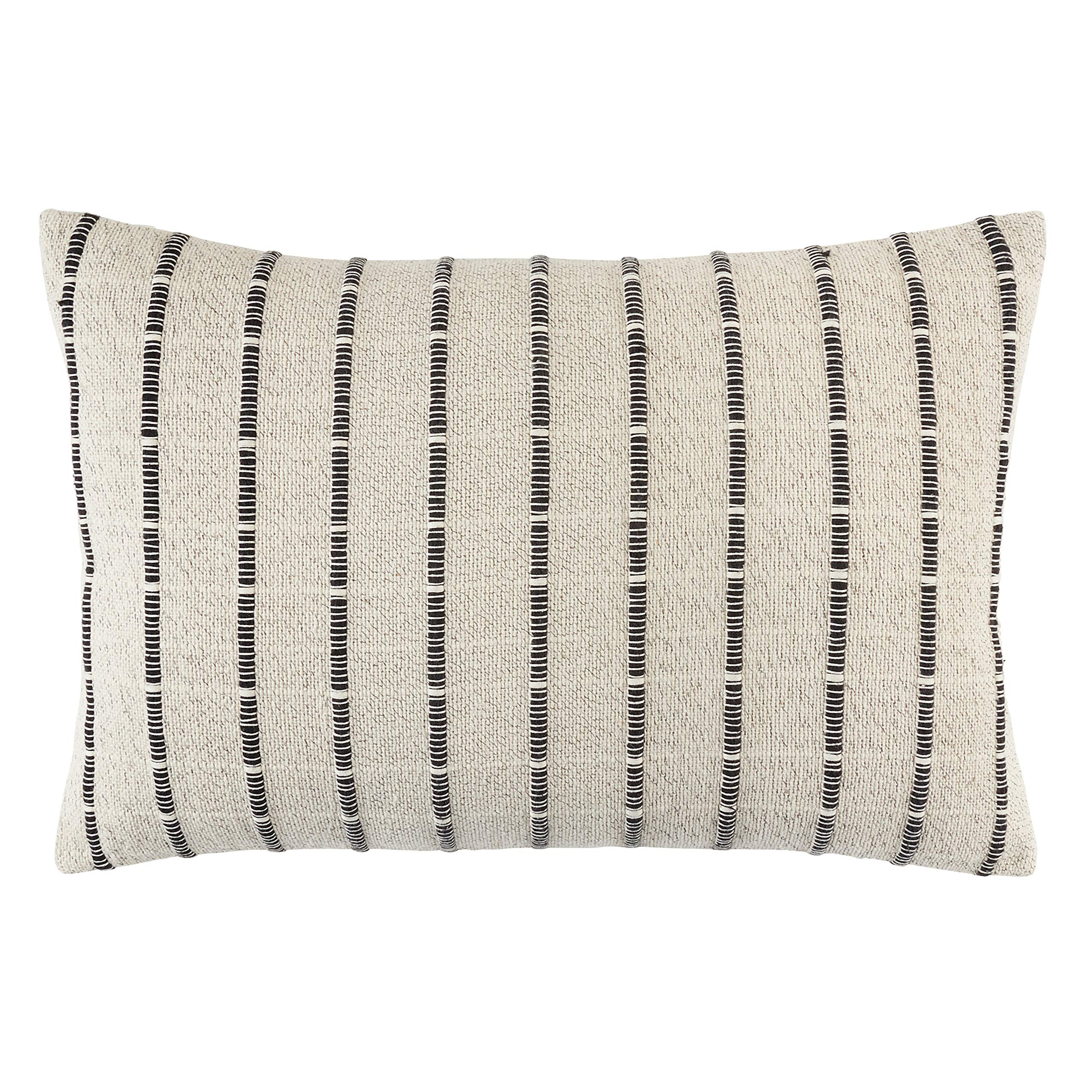 SARO LIFESTYLE Corded Throw Pillow Cover, Natural, 16"x24" | Amazon (US)
