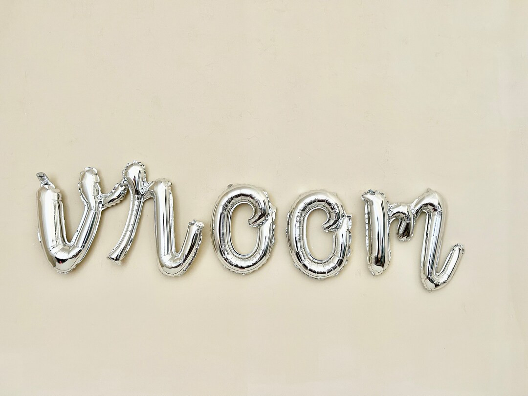 Vroom Script Letter Balloon Banner~Two Fast Birthday~Race Car Party Decorations~Fast One Birthday... | Etsy (US)