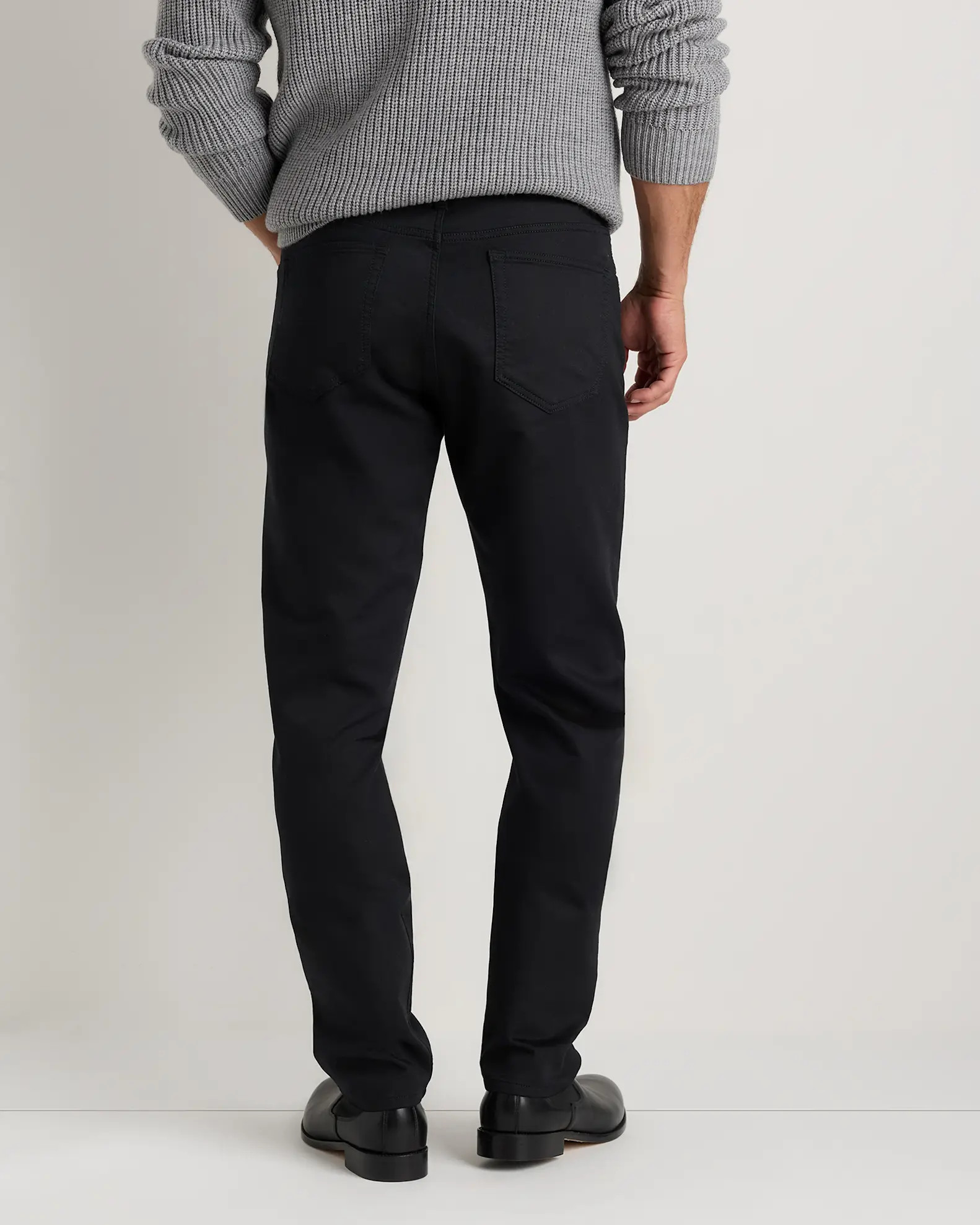 Men's Comfort Stretch Traveler 5-Pocket Pants - Tapered Fit in Black | Quince