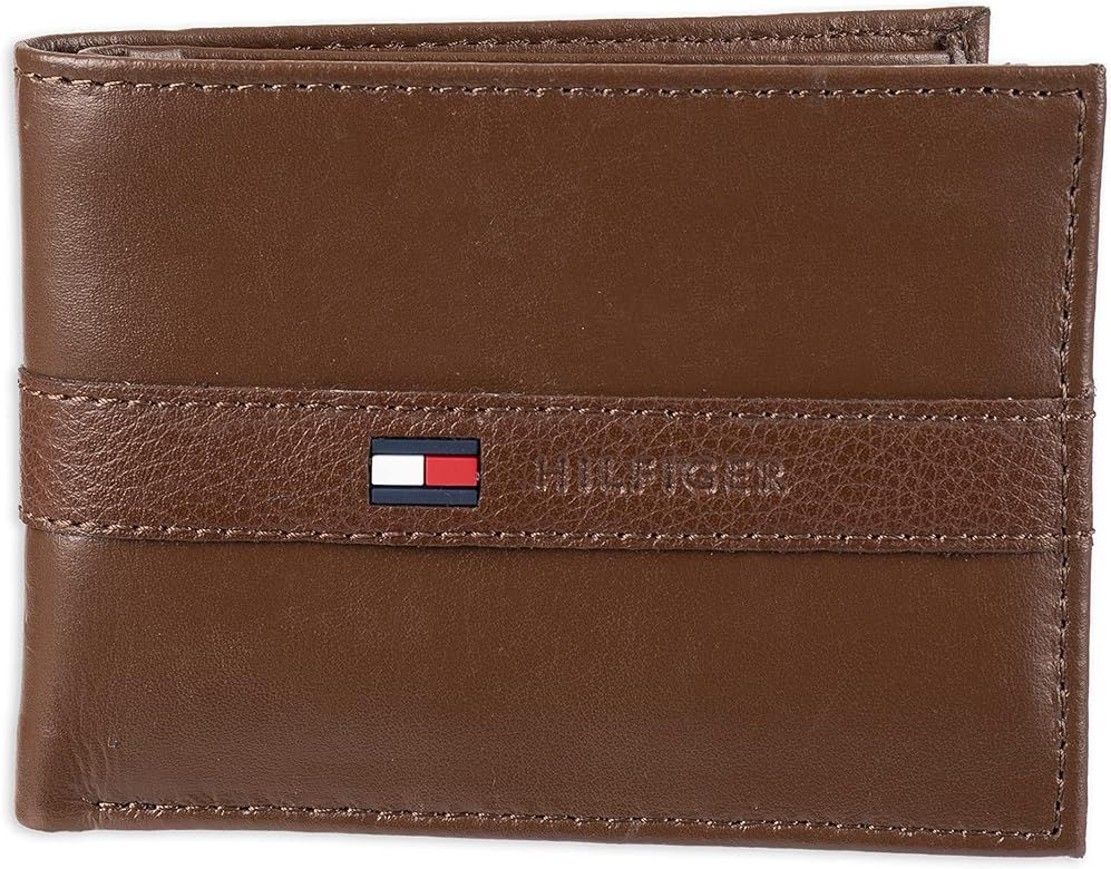 Tommy Hilfiger Men's Leather Wallet – Slim Bifold with 6 Credit Card Pockets and Removable ID W... | Amazon (US)
