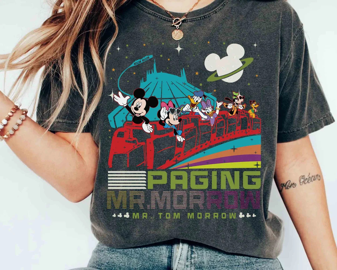 Paging Mr Morrow Mickey & Friends Vintage T-shirt, Disney Space Mountain Tomorrowland Tee, Magic ... | Etsy (US)