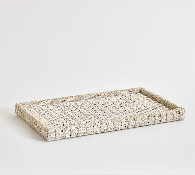 Capitola Handwoven Seagrass Tray | Pottery Barn (US)