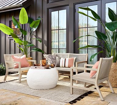 Indio Coastal 3-Piece Outdoor Furniture Set | Pottery Barn (US)