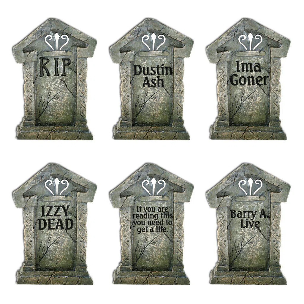 6 Piece Fake Tombstones Yard Decoration Sign Set | Wayfair North America