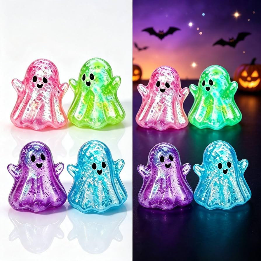 Ghost Squishy,Halloween Squishies Glow in The Dark \u2013 Soft Squeezable Ghost Figurine, Glow-in... | Amazon (US)