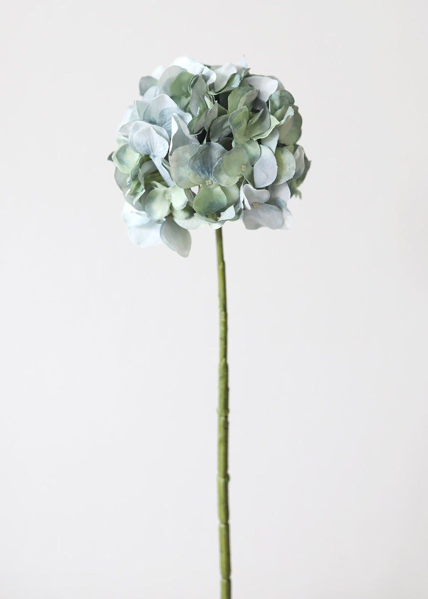 Fake Hydrangea Flower in Aqua - 21 | Afloral (US)