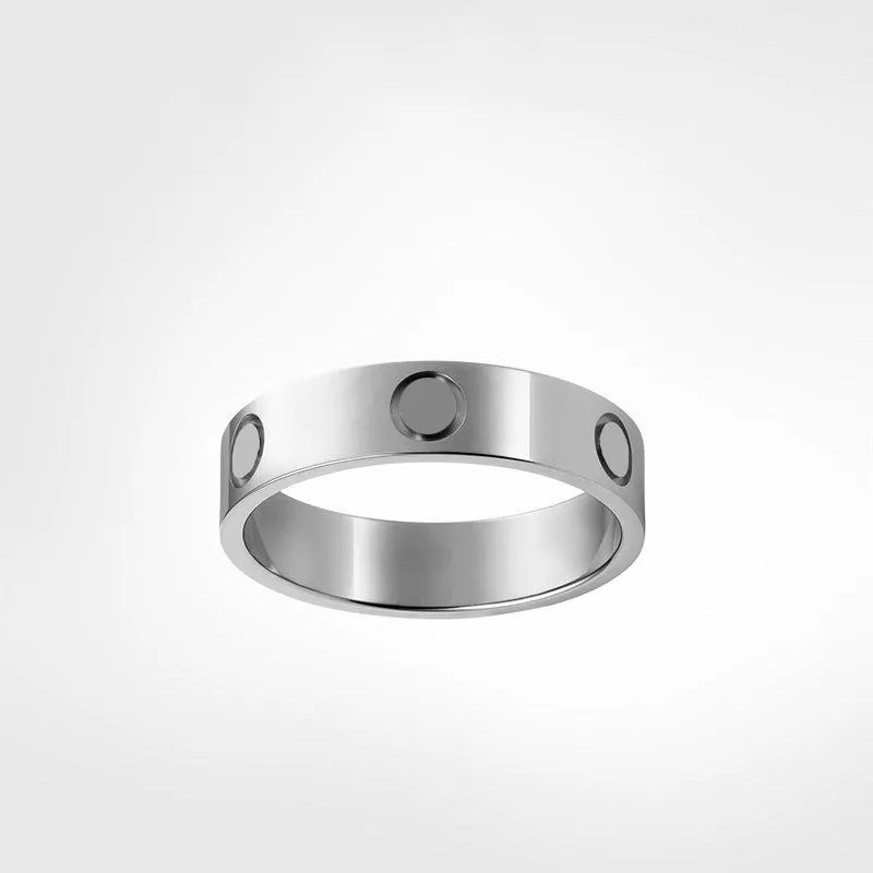 Titanium Steel Lovers Ring Silver With Dust Bag   4mm And 5mm Sizes   Perfect Gift For Lovers   S... | DHGate