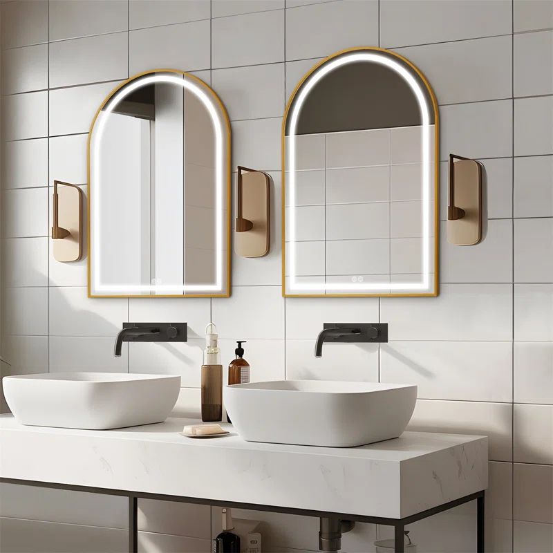 Brulotte Metal Arch LED Wall Mirror | Wayfair North America